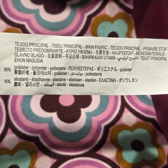 Zara Mini Skirt Womens Size S Pink Geometric Floral Belted Retro Mod - Picture 7 of 9